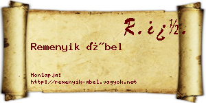Remenyik Ábel névjegykártya